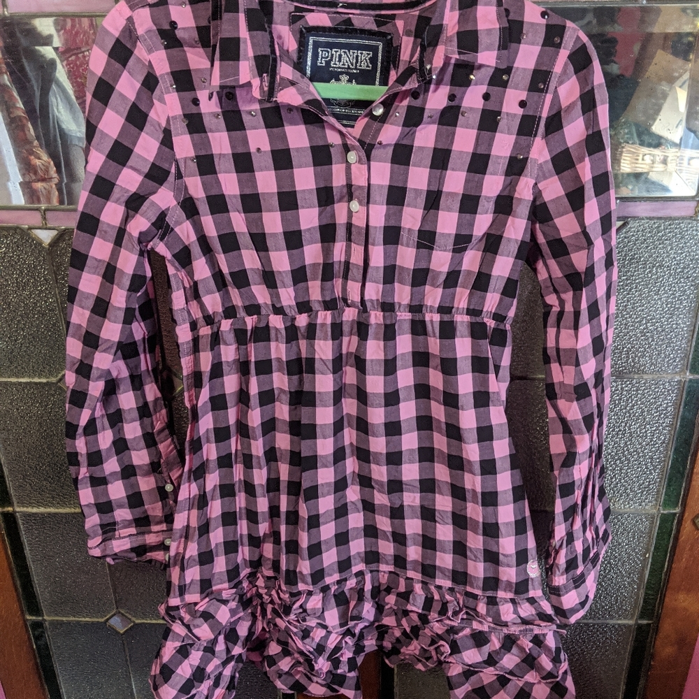 Pink! Victoria Secret Studded Mini Dress/Tunic - Picture 4 of 9